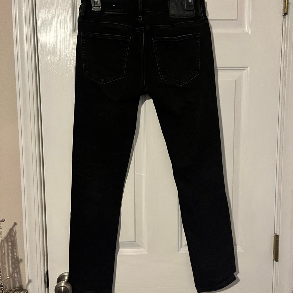 Blacked ripped American eagle jeans